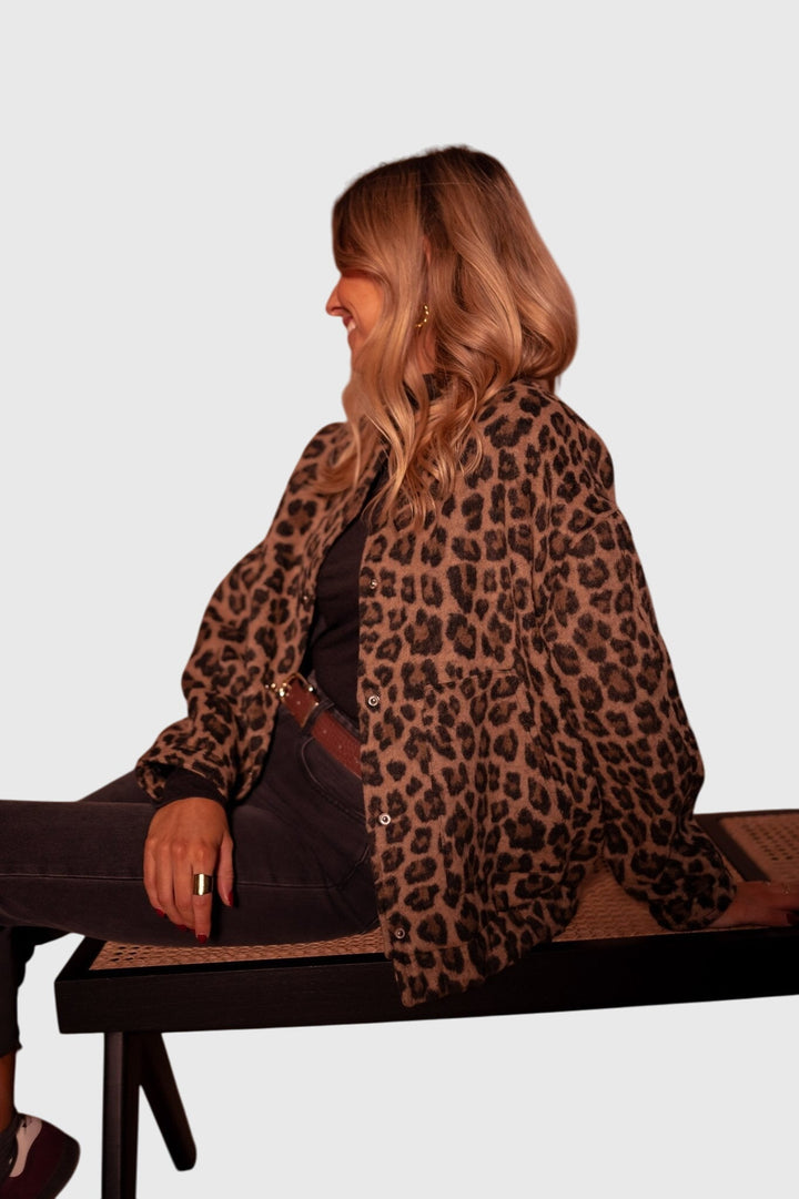 Elodie | Stilig Leopardmønstret Jakke