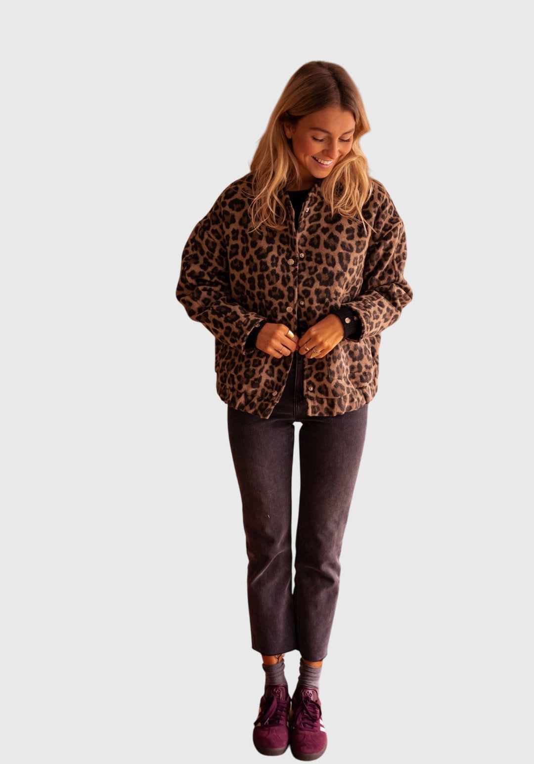 Elodie | Stilig Leopardmønstret Jakke