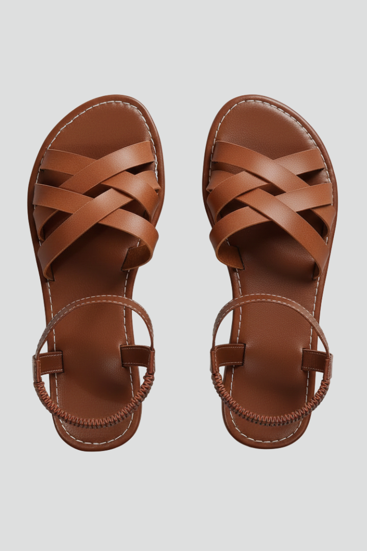 Margaret | Damens Crisscross Stropp Ankelsandaler