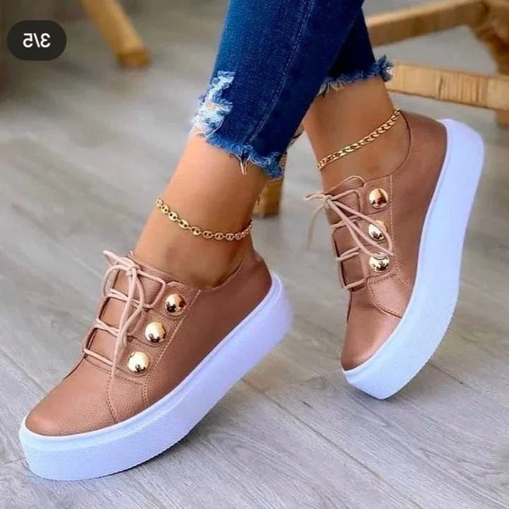 Serena | Ortopediske Rundtå Sneakers med Plattform