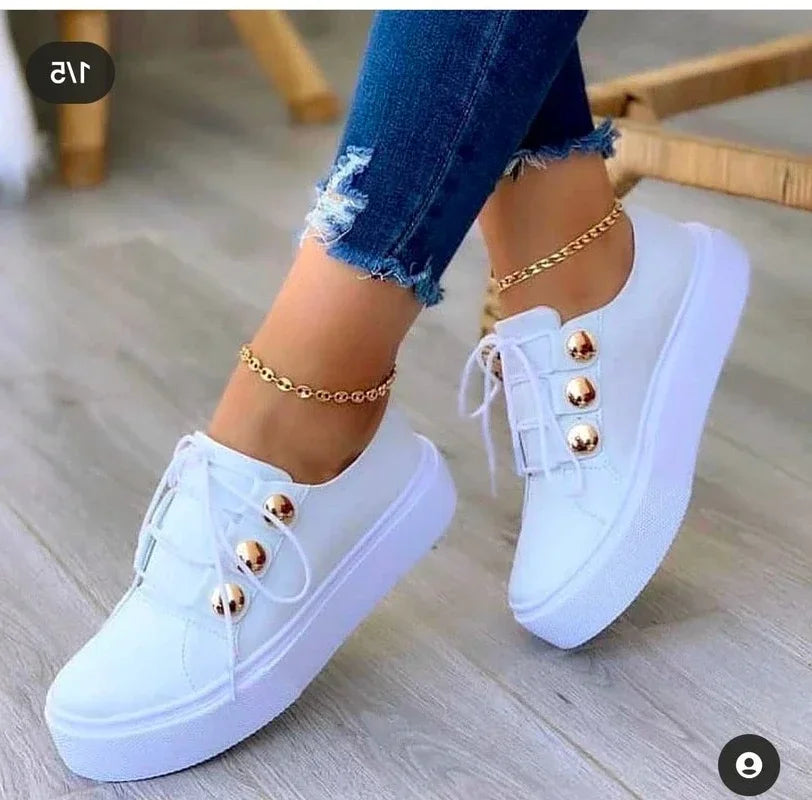 Serena | Ortopediske Rundtå Sneakers med Plattform